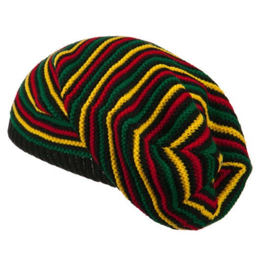 Big Size Rasta Striped Multi Deep Beanie
