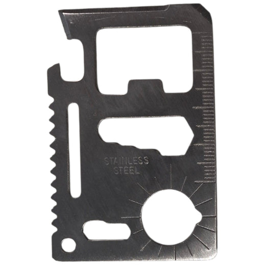 11-in-1 Survival Credit Card Multitool – Fathers Day, Stocking Stuffer Christmas Gift - Multipurpose Tactical Wallet Tool With Bottle Opener, Survival Knife