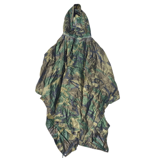 Genuine USGI M81 Woodland Poncho wet weather gear