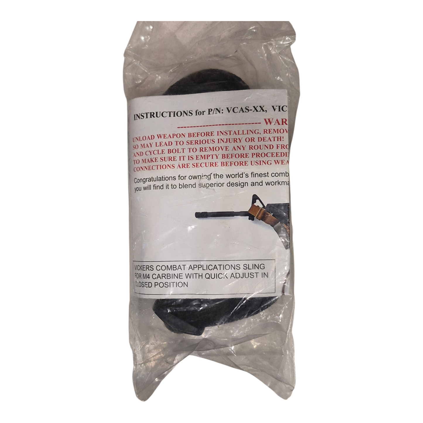 Vickers Combat  Application Sling Black 2 point quick Adjustable New Sealed