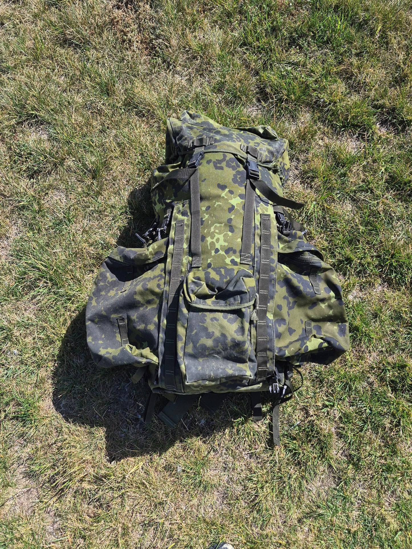 Danish Army Flecktarn 70L Ruckack Surplus M84 M96 Camo PLCE Backpack Combat Pack