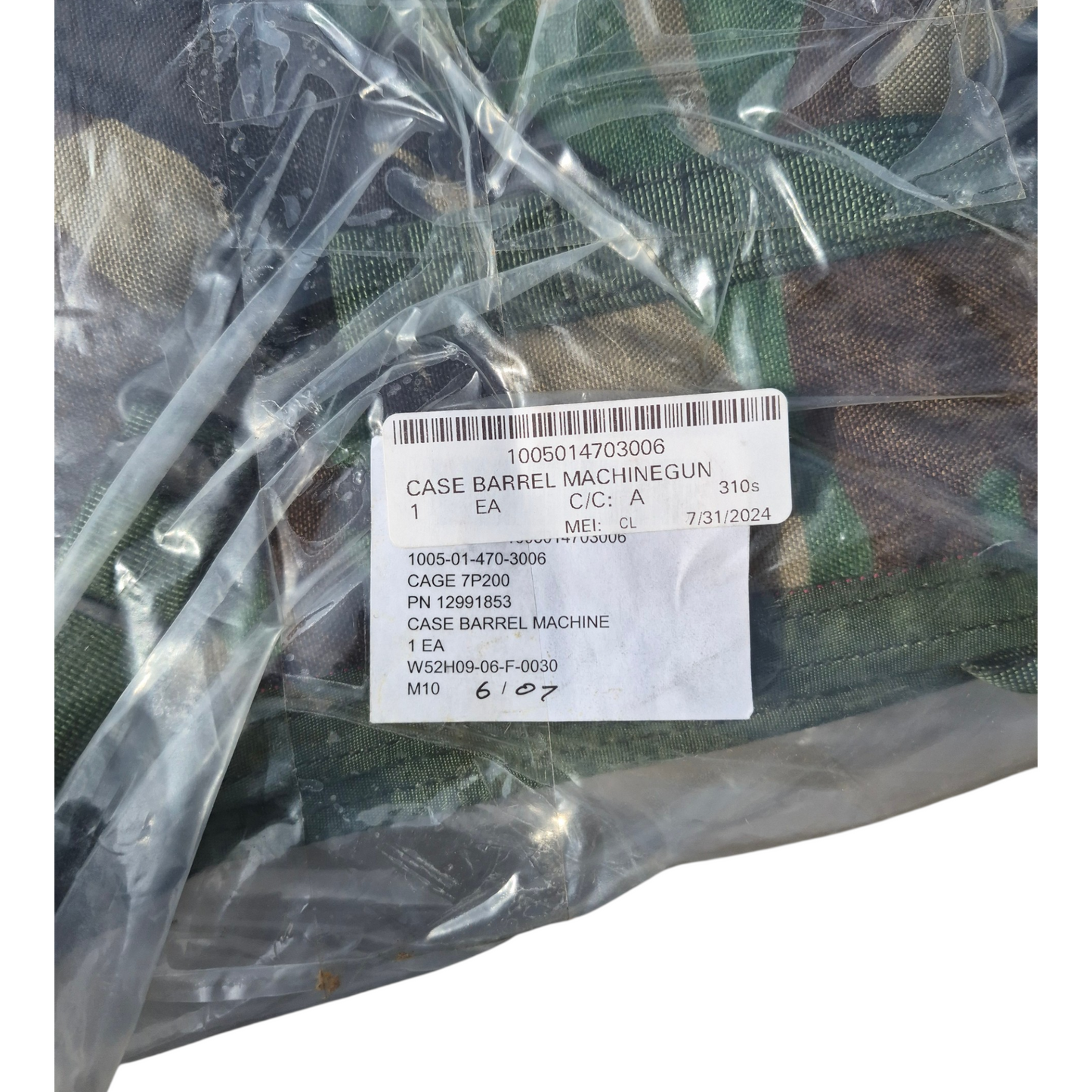 US Military M240B Woodland Camo Spare Barrel Bag NSN:1005-01-470-3006 NEW sealed in bag