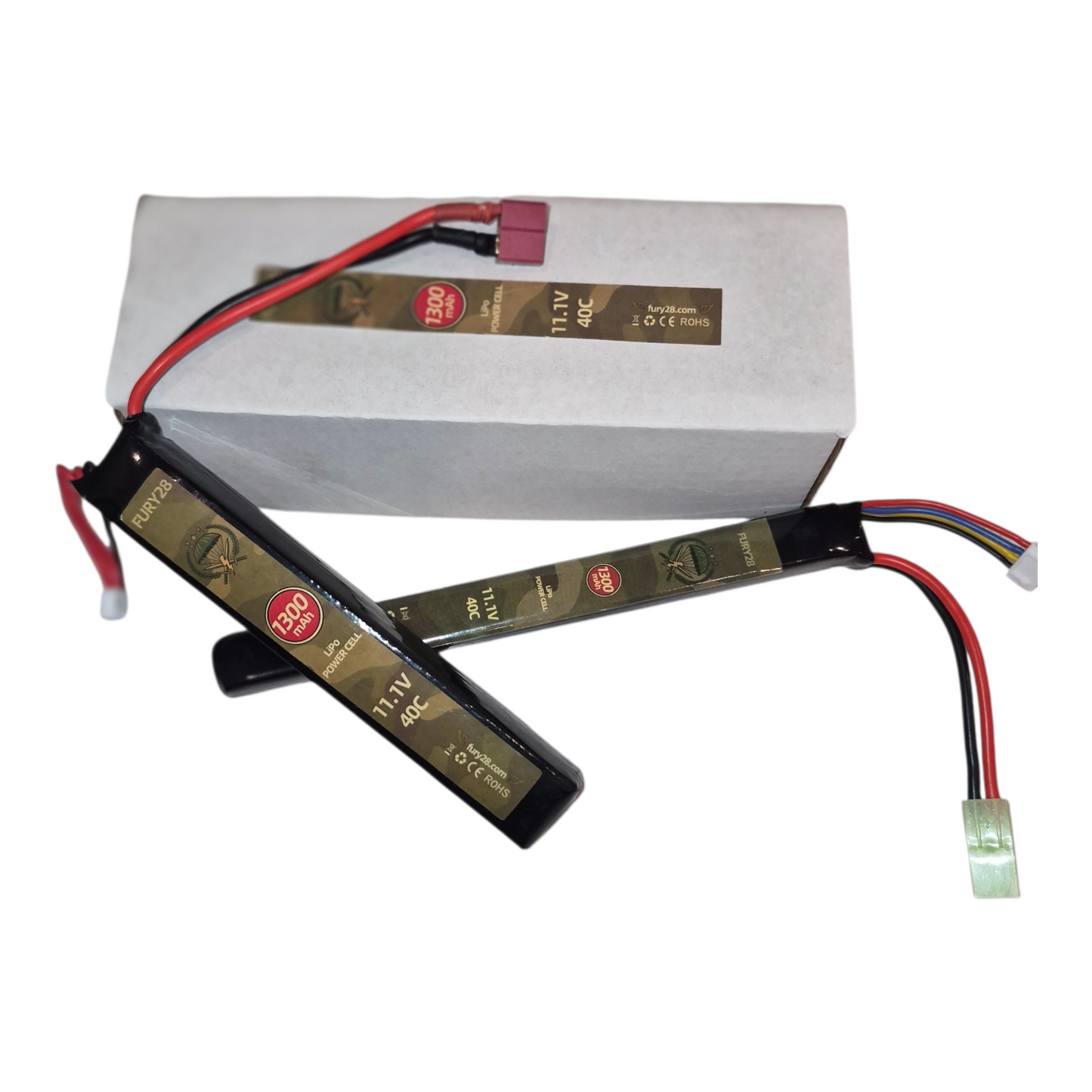 Fury28 11.1v 1300mah 40c Lipo battery long Type AK AEG