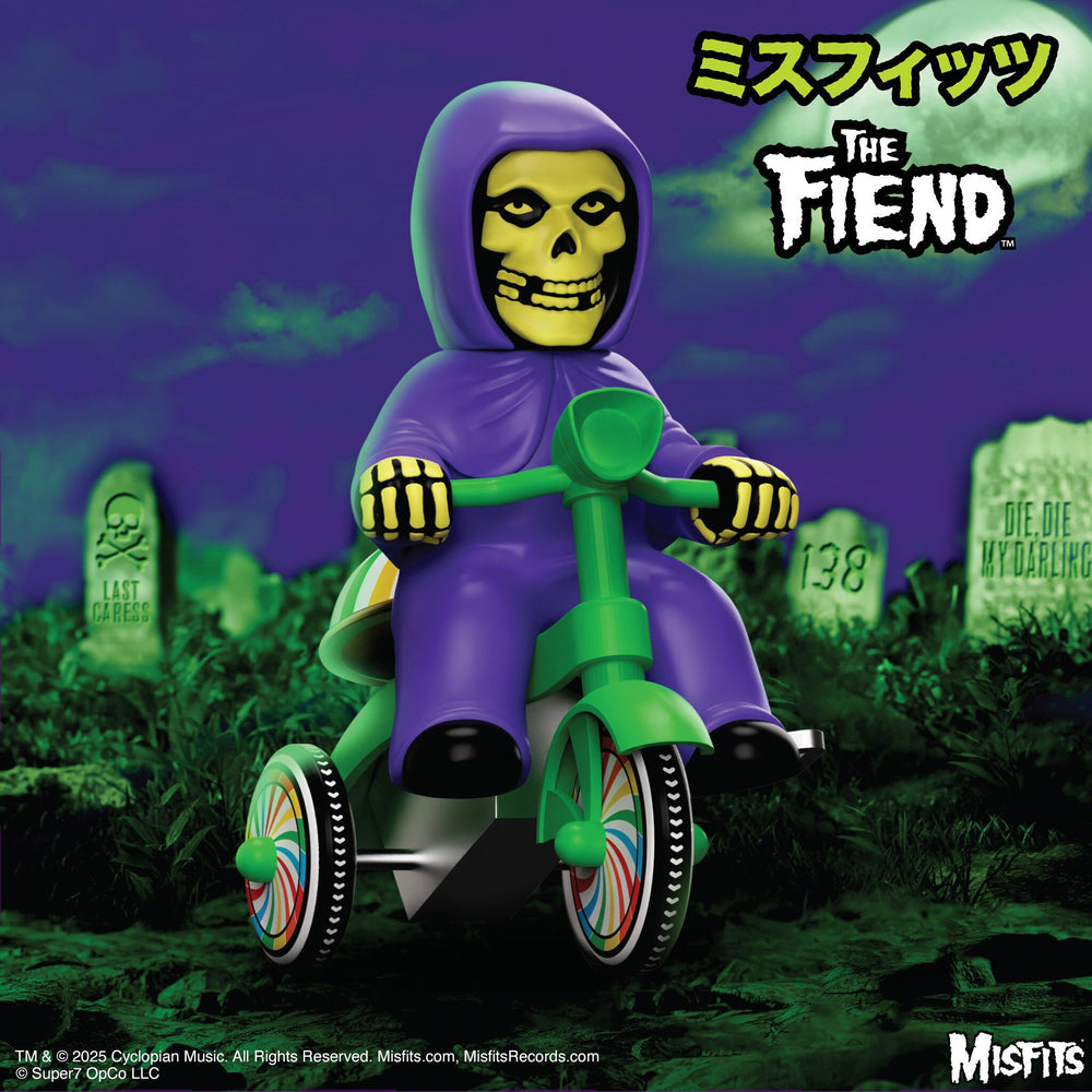 Super7 x MISFITS - Super Cycles - Fiend (Purple w/ Green Trike) Vinyl Toy