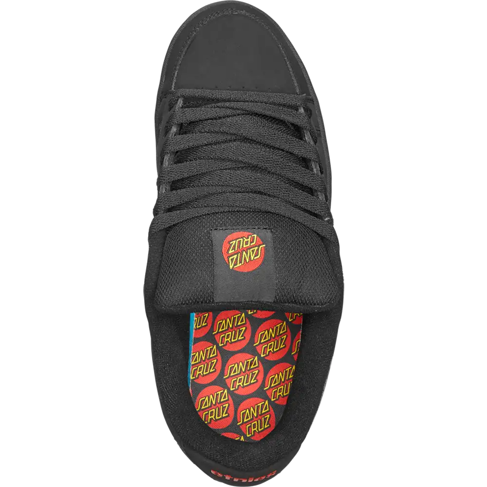 ETNIES x SANTA CRUZ KINGPIN BLACK SKATEBOARD SHOES
