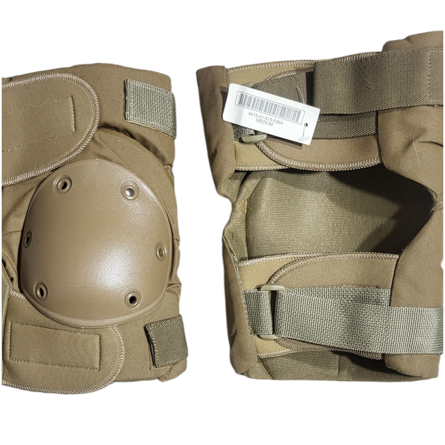 Kneepads, Coyote Brown, Medium, NSN 8415-01-515-0364 USGI issue  set