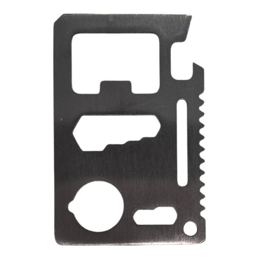 11-in-1 Survival Credit Card Multitool – Fathers Day, Stocking Stuffer Christmas Gift - Multipurpose Tactical Wallet Tool With Bottle Opener, Survival Knife