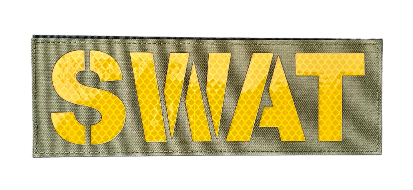 (3"×9") "SWAT" REFLECTIVE VELCRO PATCH