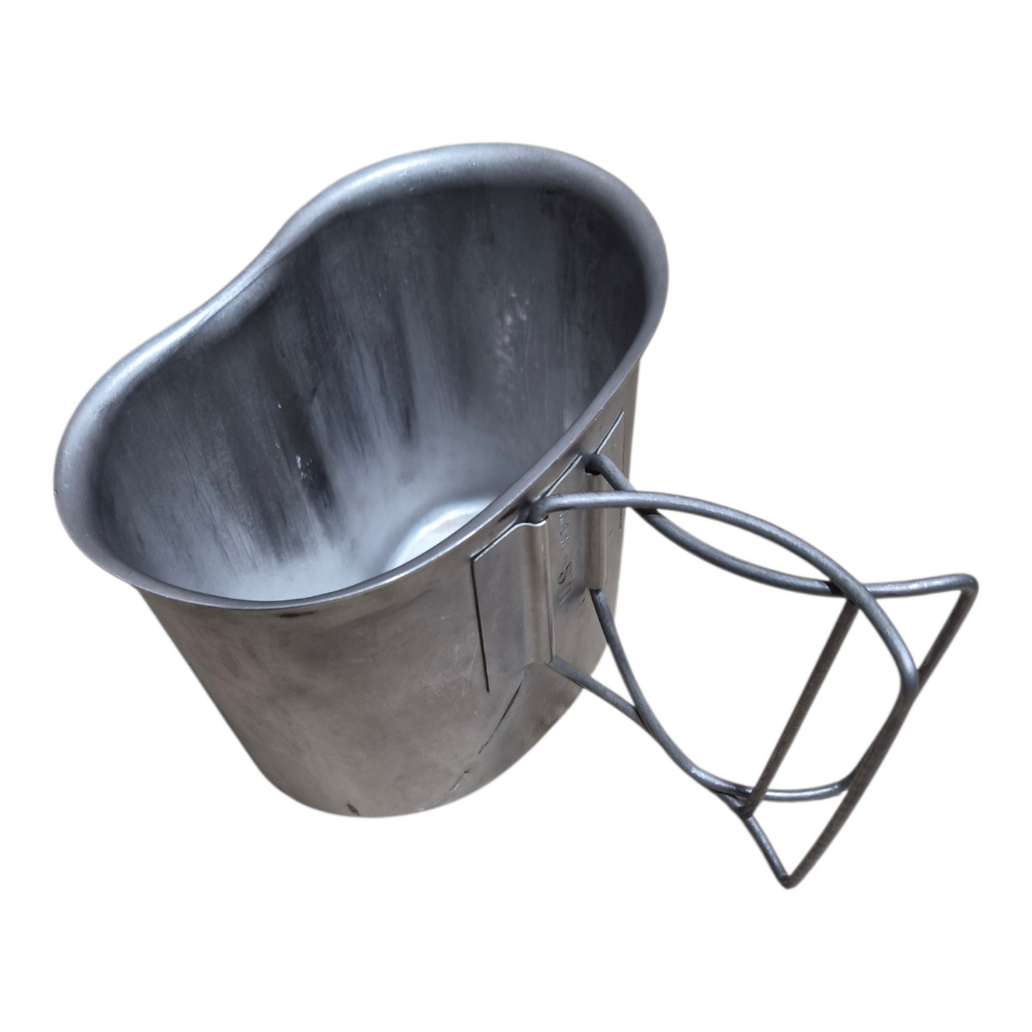 GENUINE US MILITARY  CANTEEN CUP 1QT USGI HEAVY DUTY Stainless Steel Issued condition