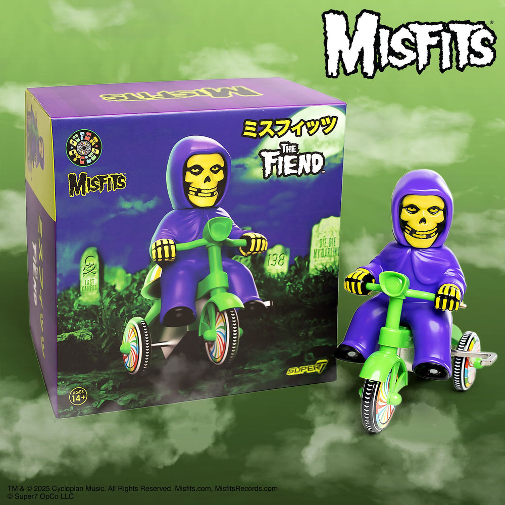 Super7 x MISFITS - Super Cycles - Fiend (Purple w/ Green Trike) Vinyl Toy