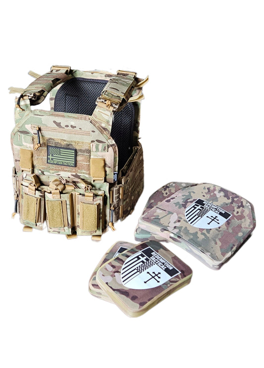 Redemption Tactical CRUSADER 2.0® V4 ARMOR FULL KIT COMBO PACKAGE LIGHTWEIGHT LEVEL IV  (2) 10x12 Front/Back Plates (2) 6x8 Side Plates (Level IV)