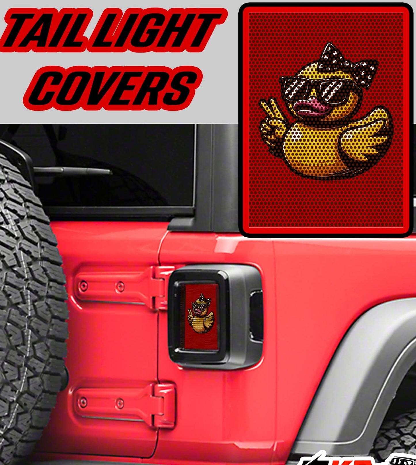 Peace duck Taillight cover decal