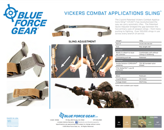 Vickers Combat  Application Sling Black 2 point quick Adjustable New Sealed