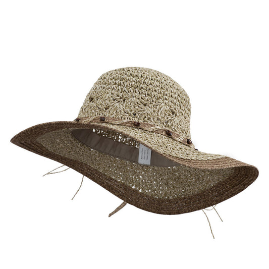 Beaded Paper Braid Sun Hat