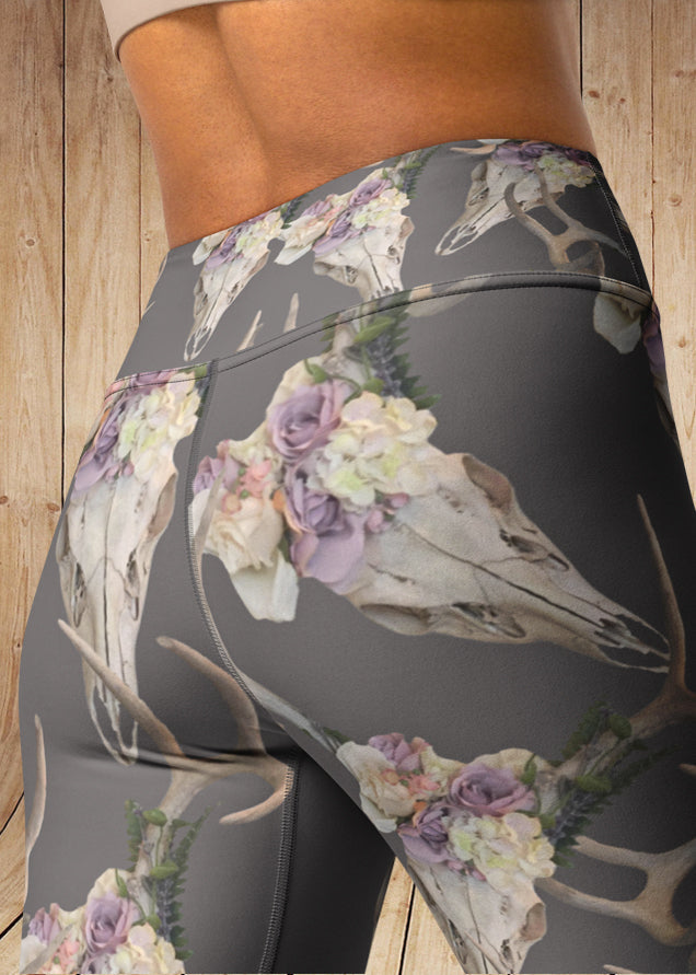 Deer Antler, High Waist Non-Toxic Leggings