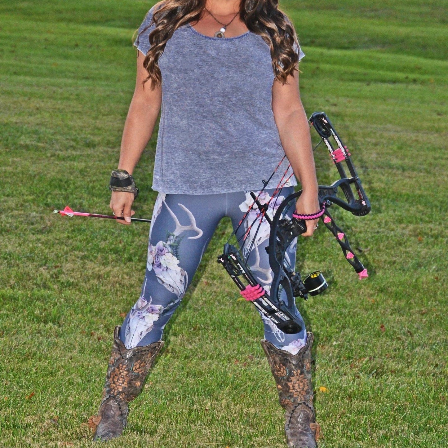 Deer Antler, High Waist Non-Toxic Leggings