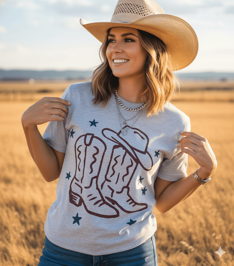 Star Spangled Boots Graphic Tee
