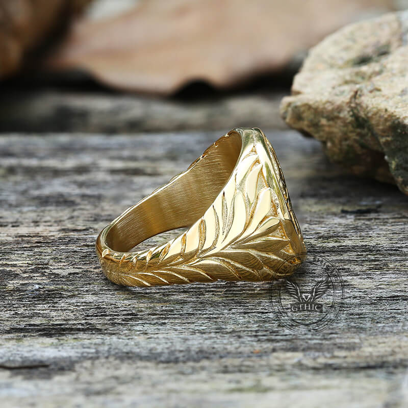 Roman Julius Caesar Stainless Steel Ring