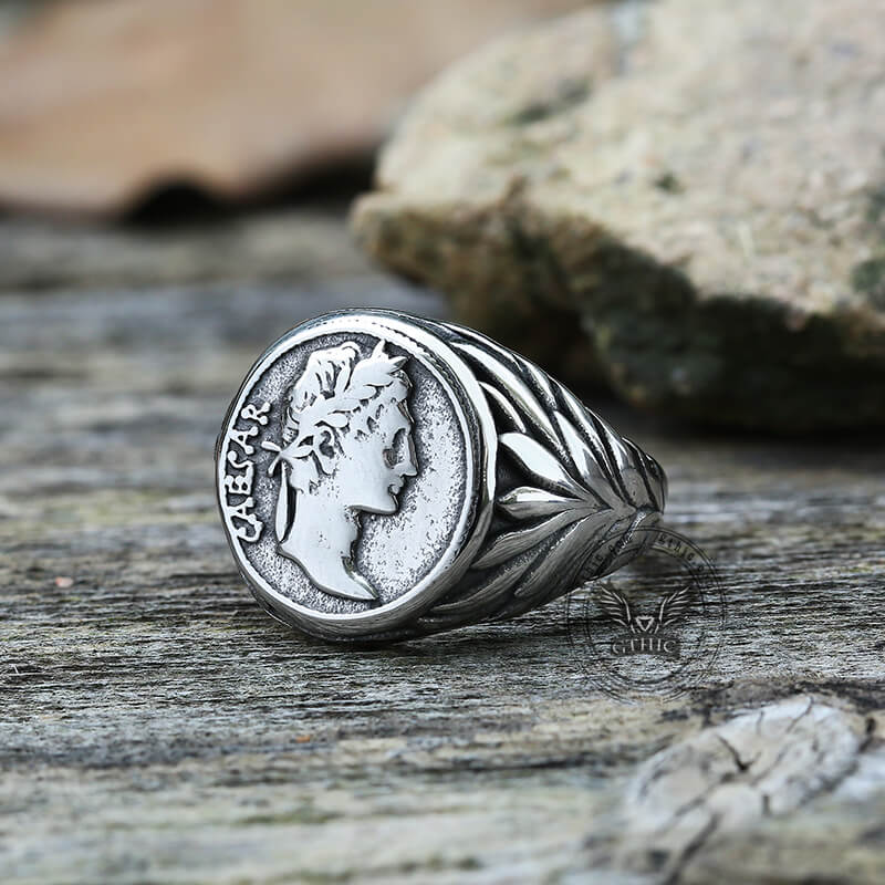 Roman Julius Caesar Stainless Steel Ring