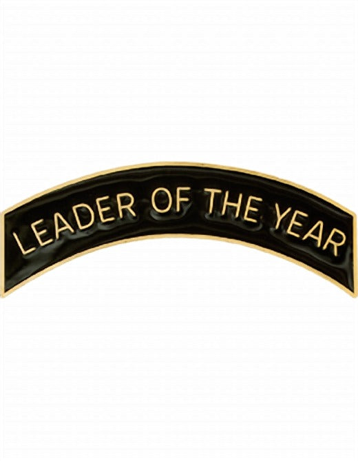 ROTC Metal Arc Tab LEADER OF THE YEAR