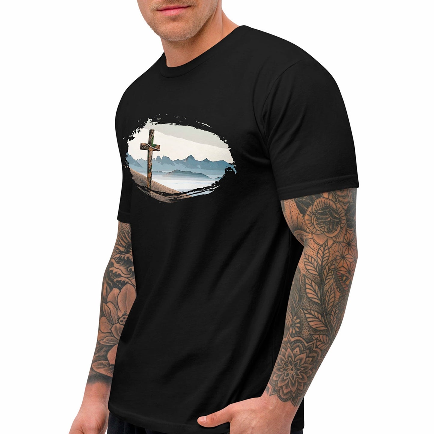 Men's Christian Outdoorsman Camo Cross T