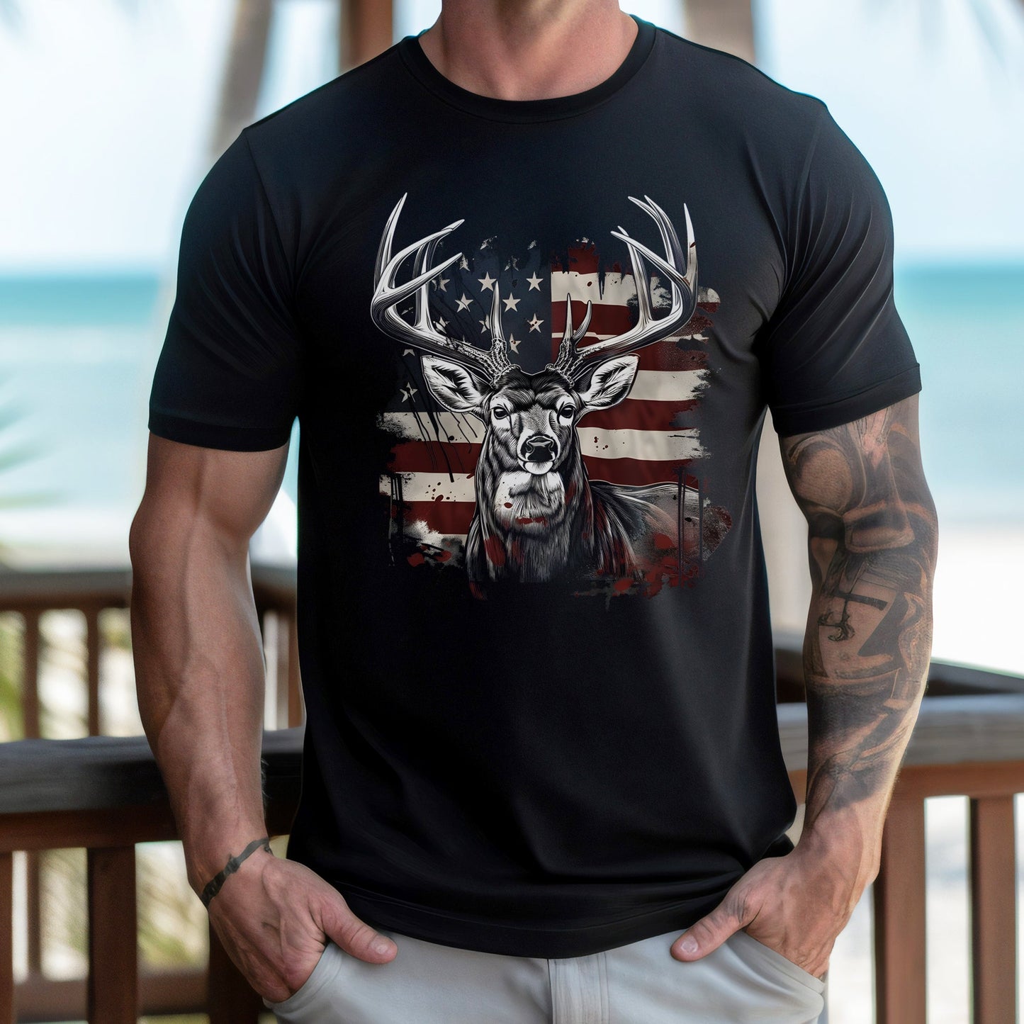 Whitetail Deer Hunting USA T-Shirt