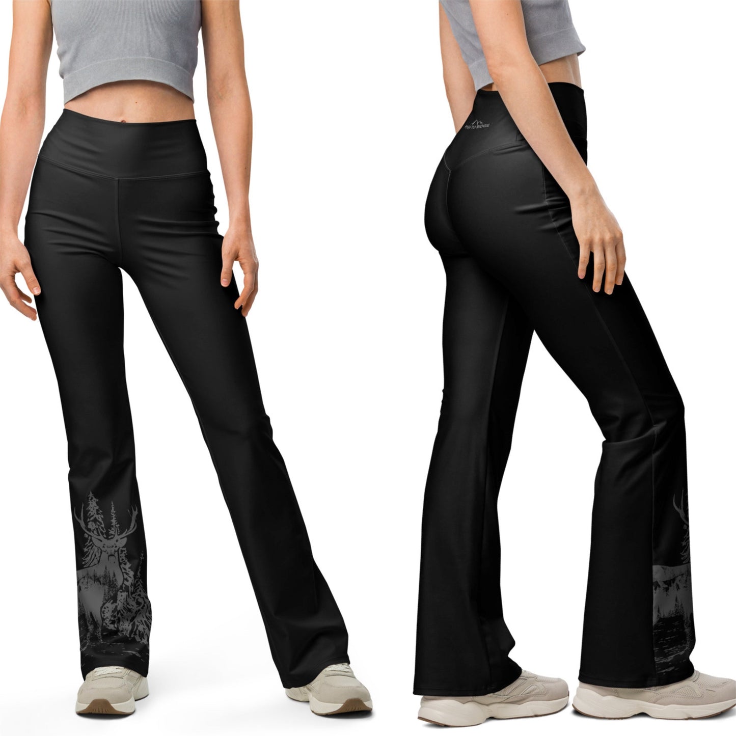 Flared Woodland Leggings, XS-3XL, “Lifting” + Hidden Pocket