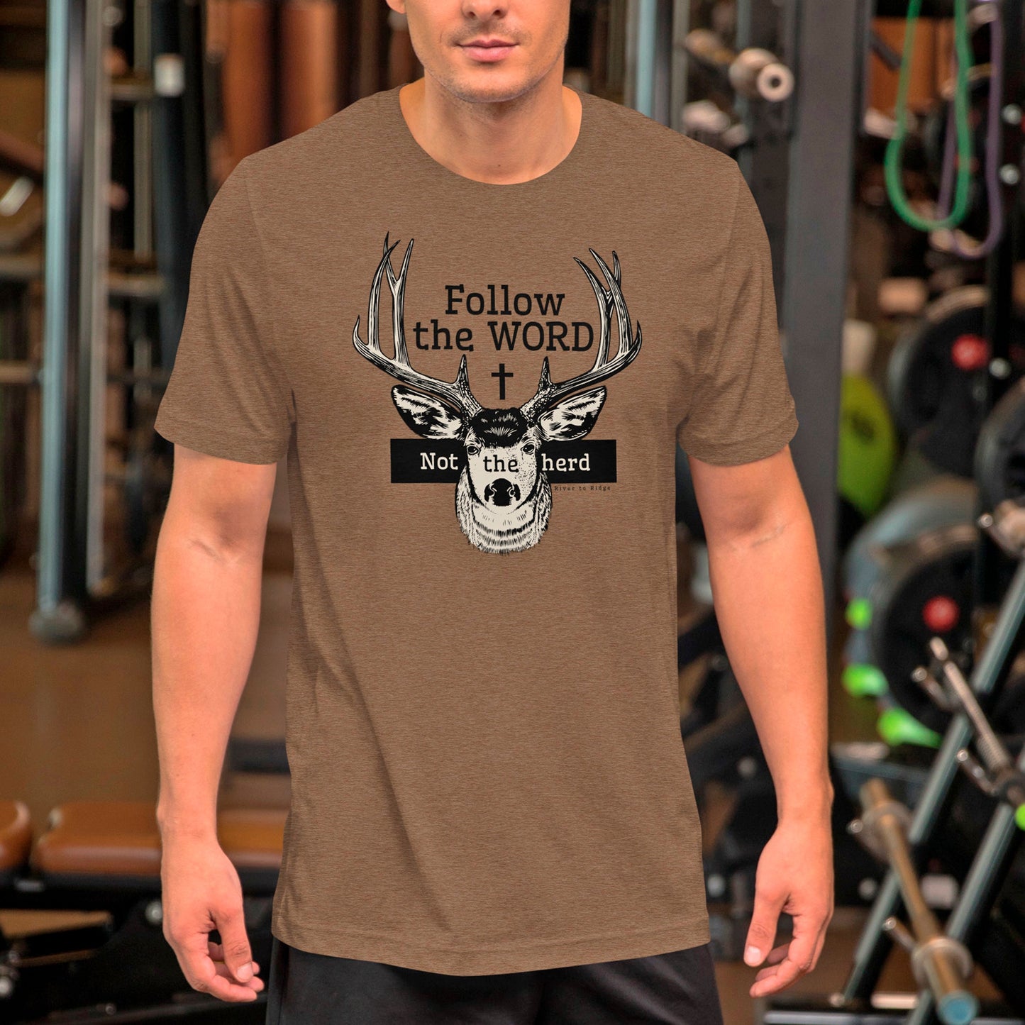 Follow the WORD Not the herd, Unisex Christian Deer T, 4 colors