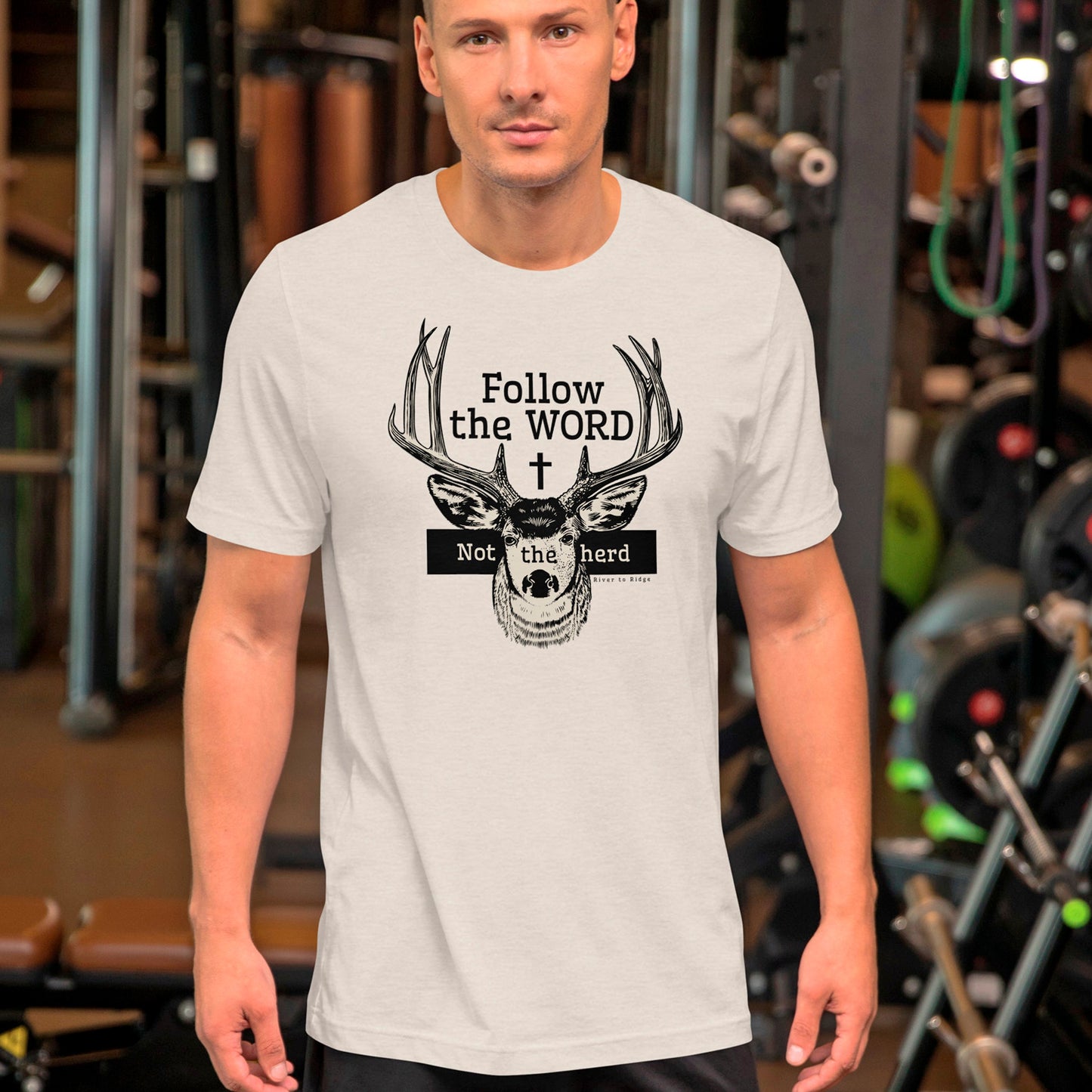 Follow the WORD Not the herd, Unisex Christian Deer T, 4 colors