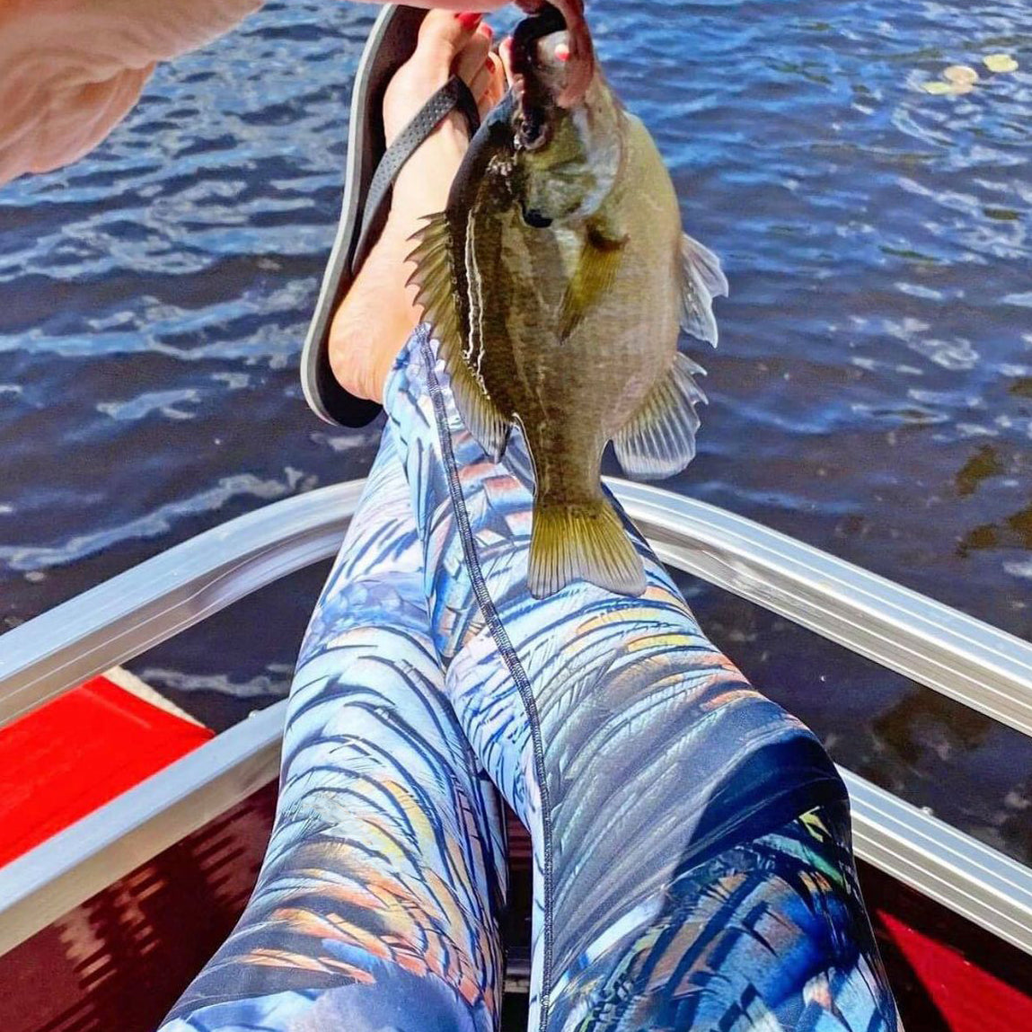 High Waist Non-Toxic Leggings, Turkey Feather Pattern