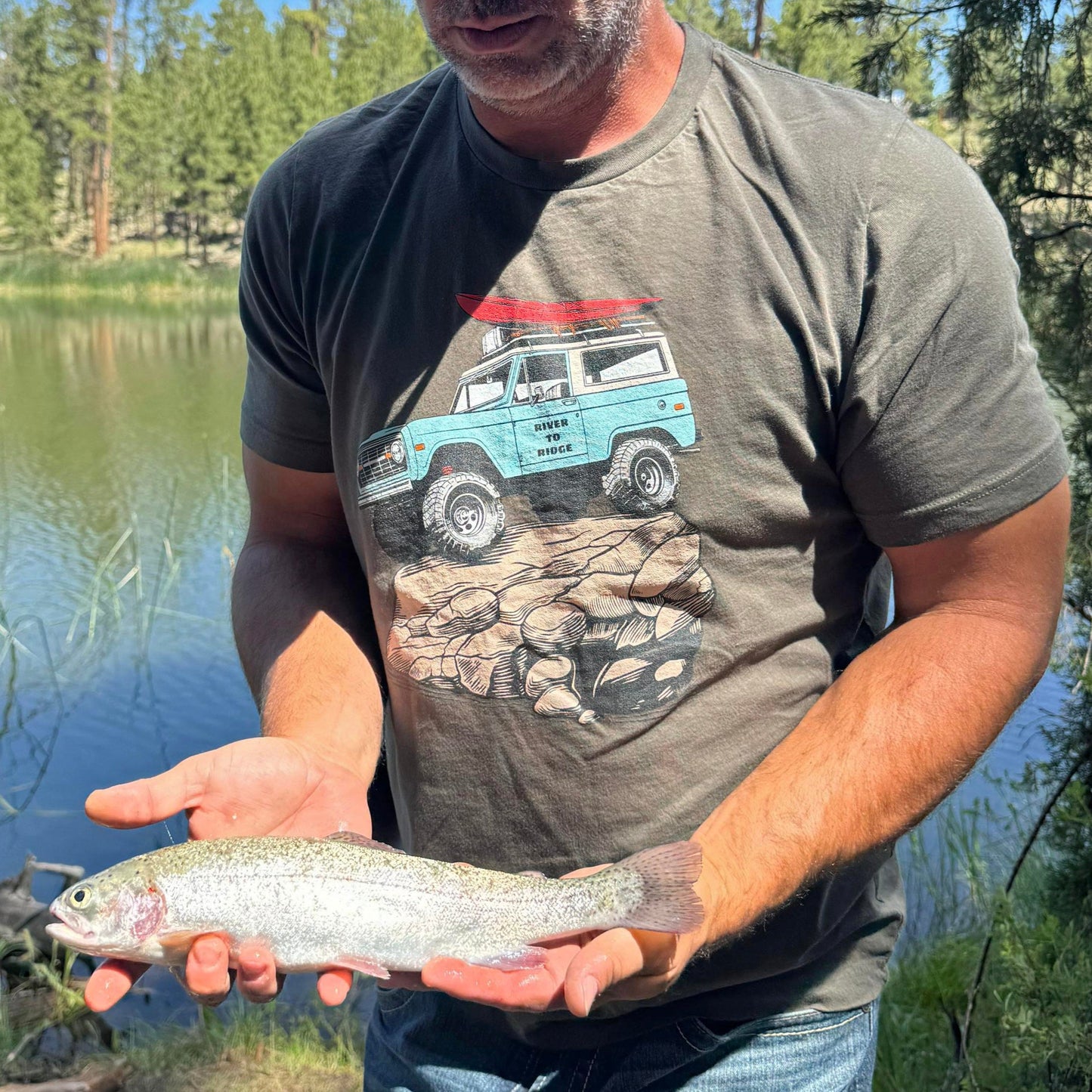 Offroad Classic Men's T Shirt, Army, Asphalt or Grey