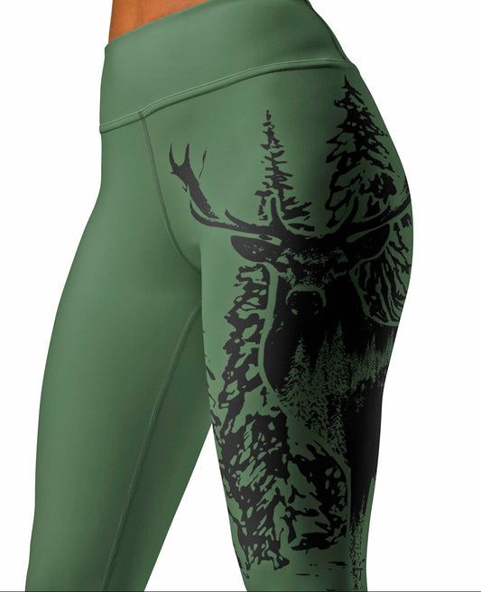 High Waist Woodland Leggings, Worn by Kelsey on ALONE