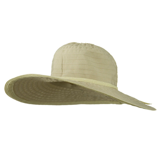 Woman's Paper Braid Ribbon Tie Hat