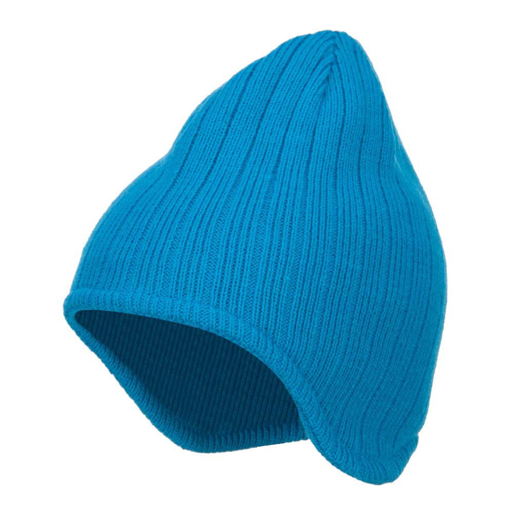 Rib Knit Ear Flap Beanie