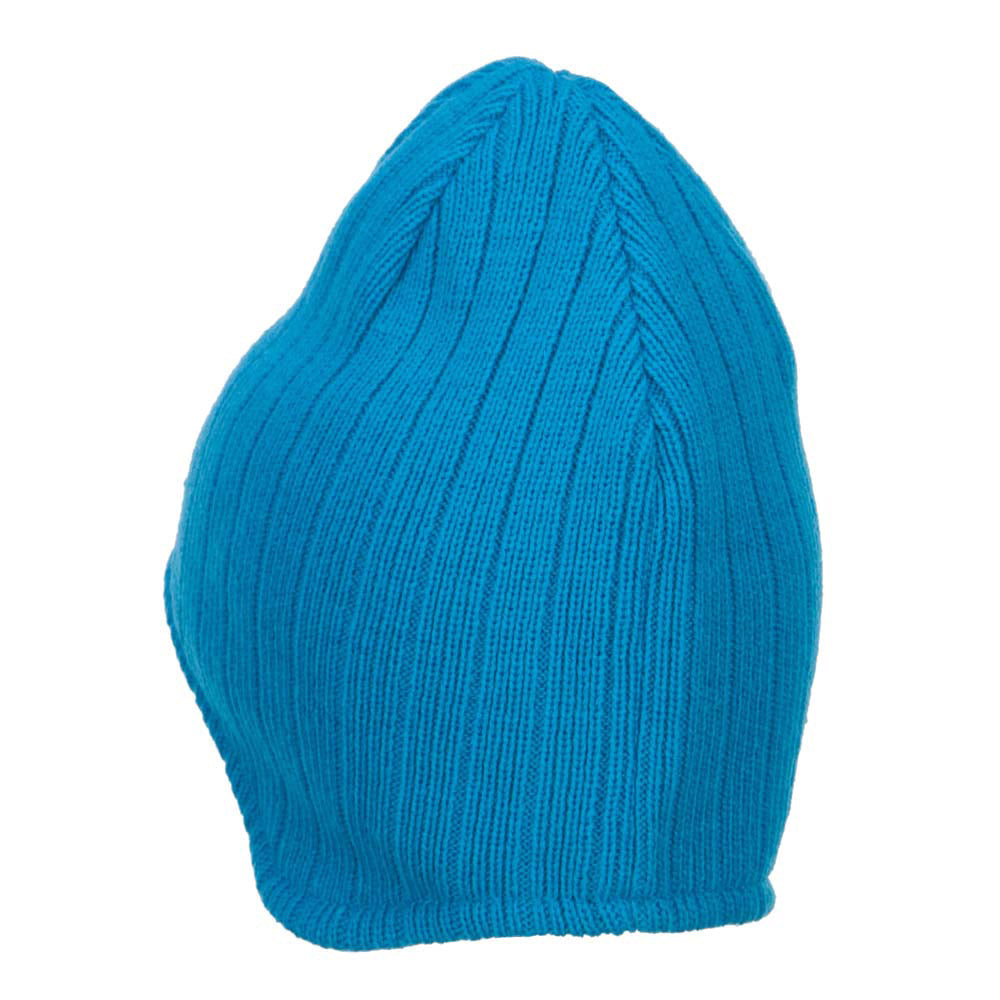Rib Knit Ear Flap Beanie