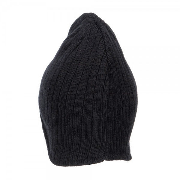 Rib Knit Ear Flap Beanie