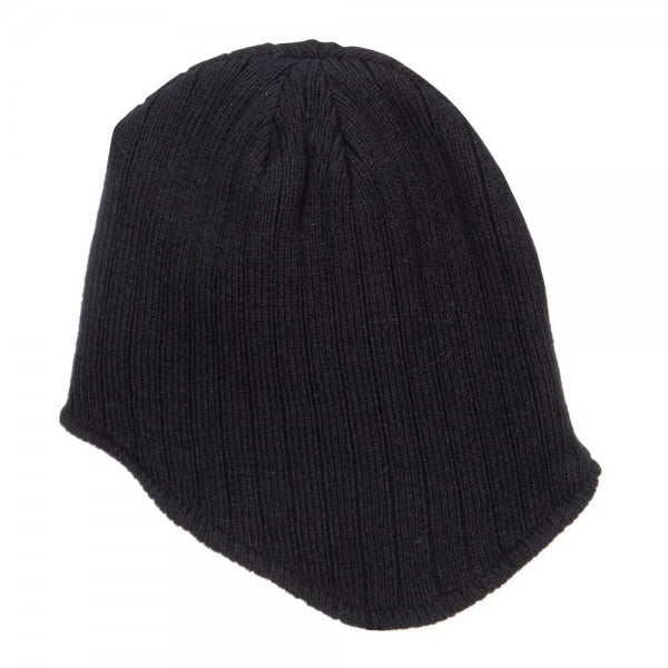Rib Knit Ear Flap Beanie
