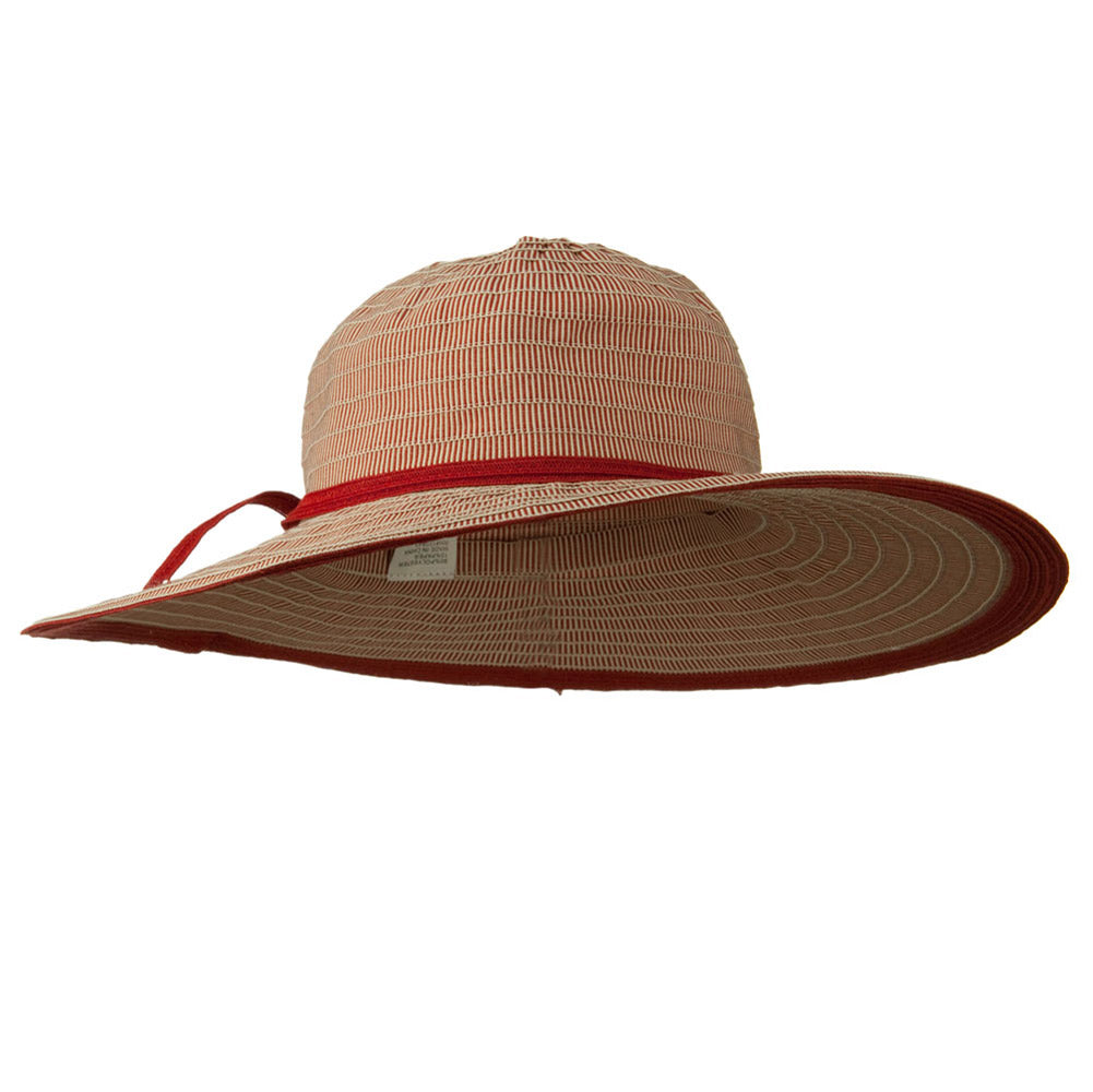 Woman's Paper Braid Ribbon Tie Hat