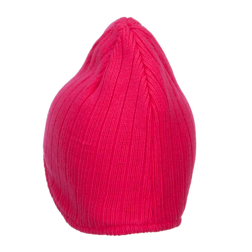 Rib Knit Ear Flap Beanie