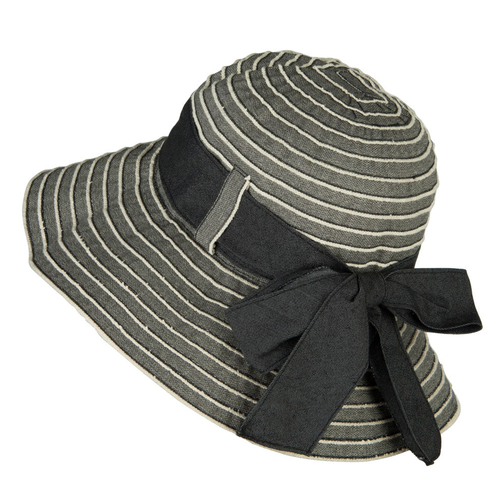 Vintage Crushable Ribbon Tie Bucket Hat