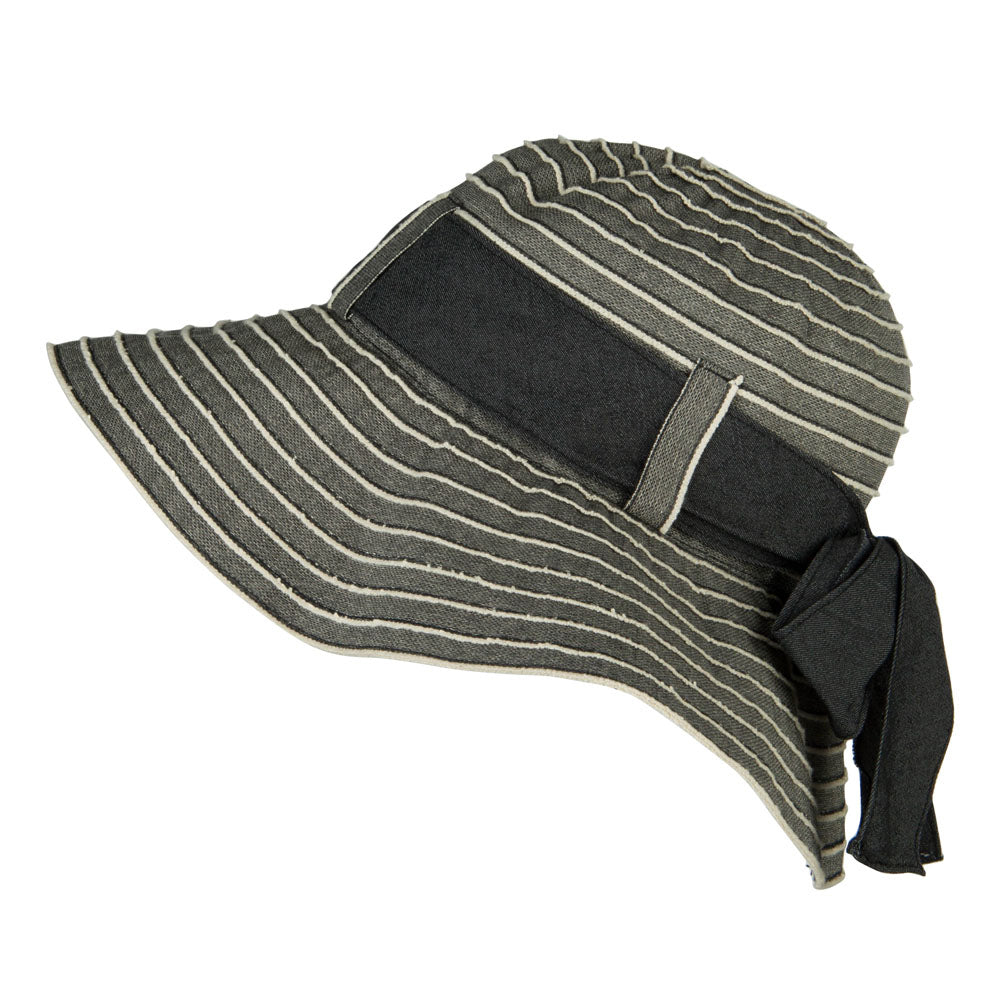 Vintage Crushable Ribbon Tie Bucket Hat