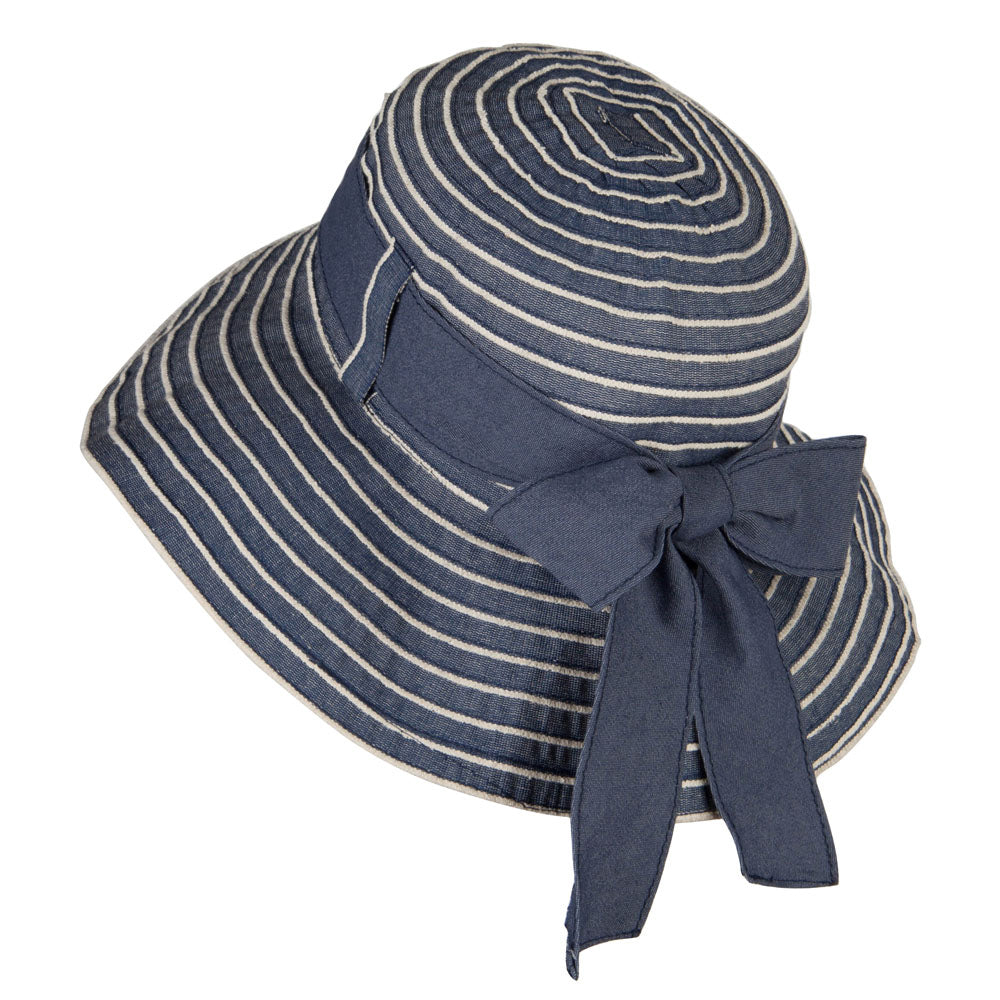 Vintage Crushable Ribbon Tie Bucket Hat