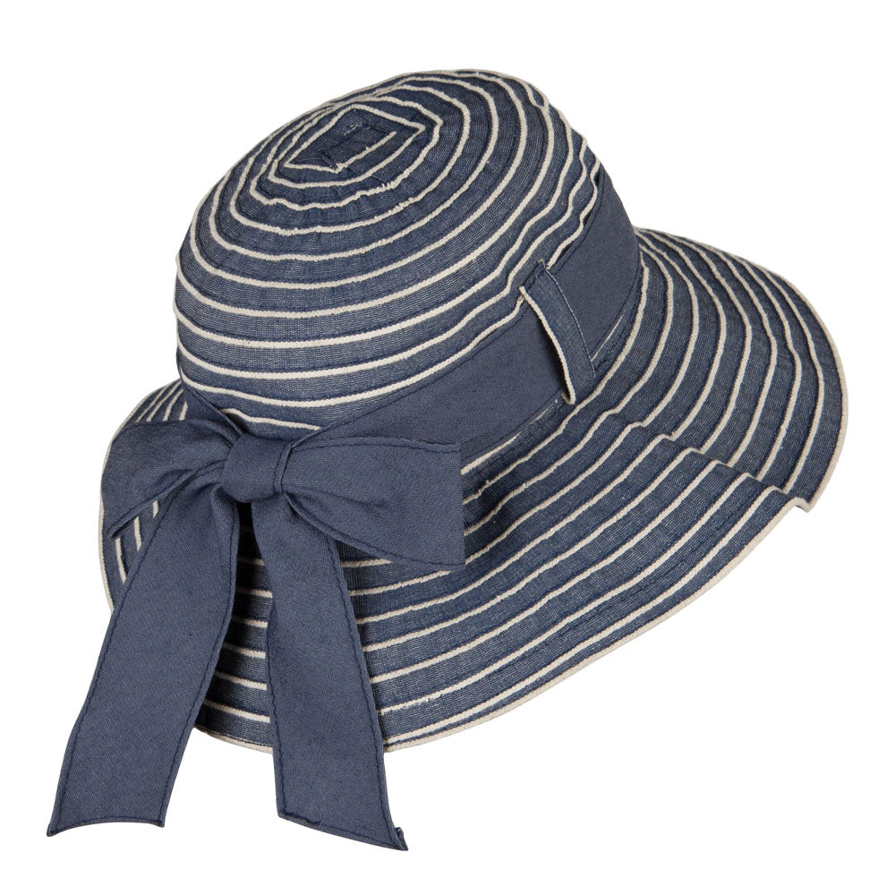 Vintage Crushable Ribbon Tie Bucket Hat