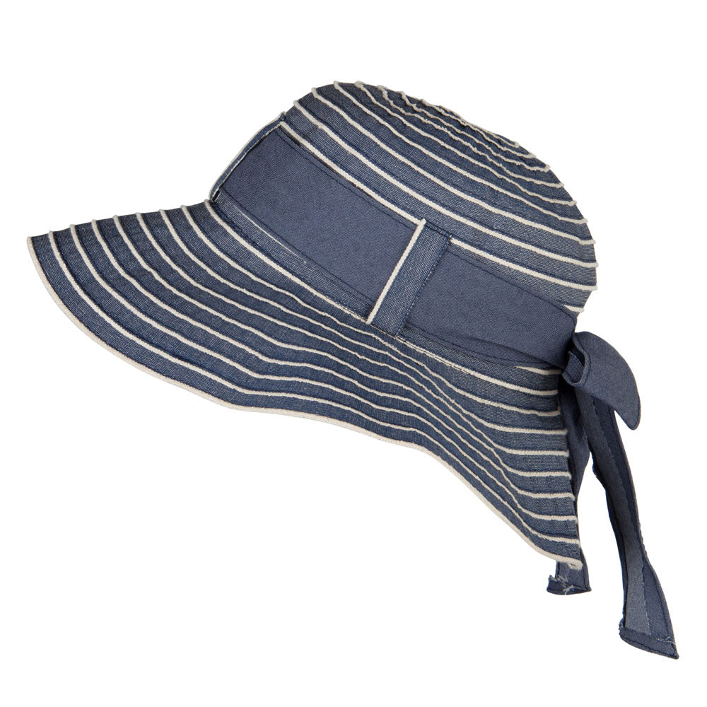 Vintage Crushable Ribbon Tie Bucket Hat