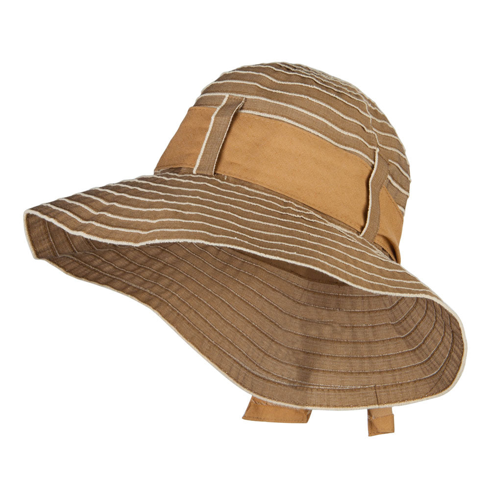 Vintage Crushable Ribbon Tie Bucket Hat