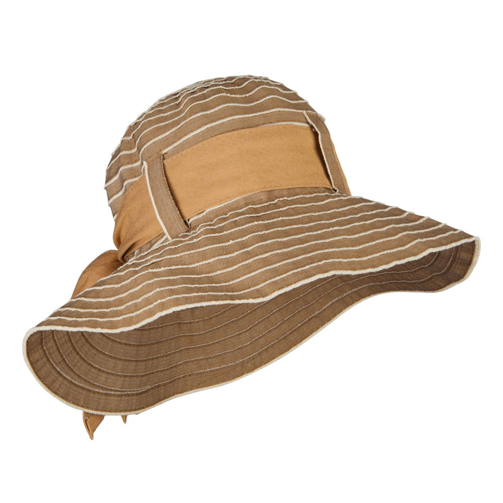 Vintage Crushable Ribbon Tie Bucket Hat