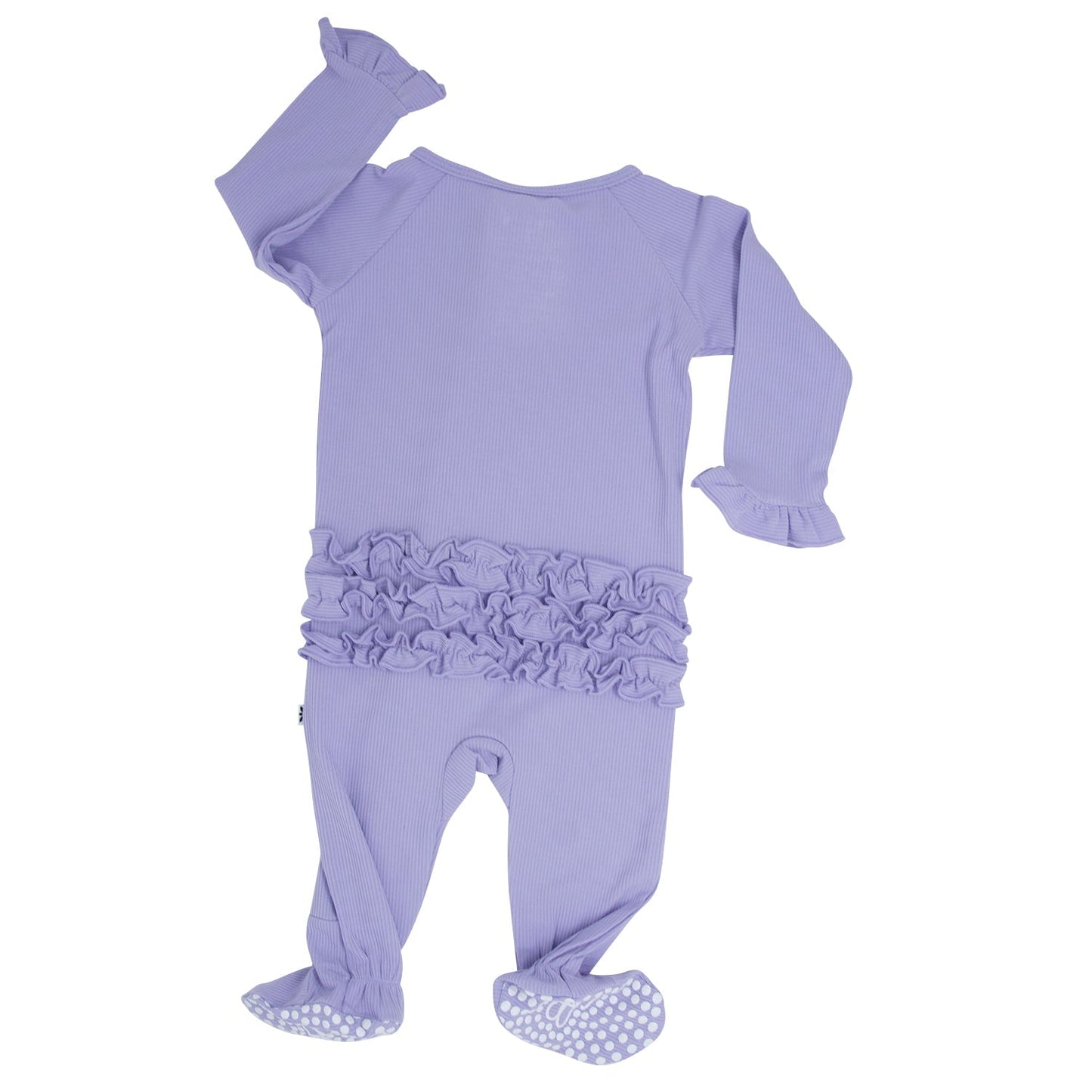 Ruffle Footie Orchid Petal Rib