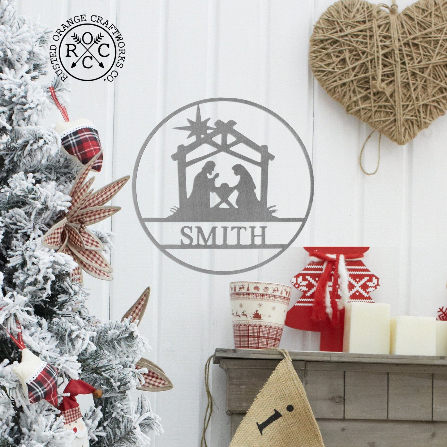 12" Holiday Name Sign Collection - Personalized Christmas Signs