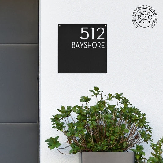 Hyde Address Plaque - House Number Address Sign Decor for Front Door