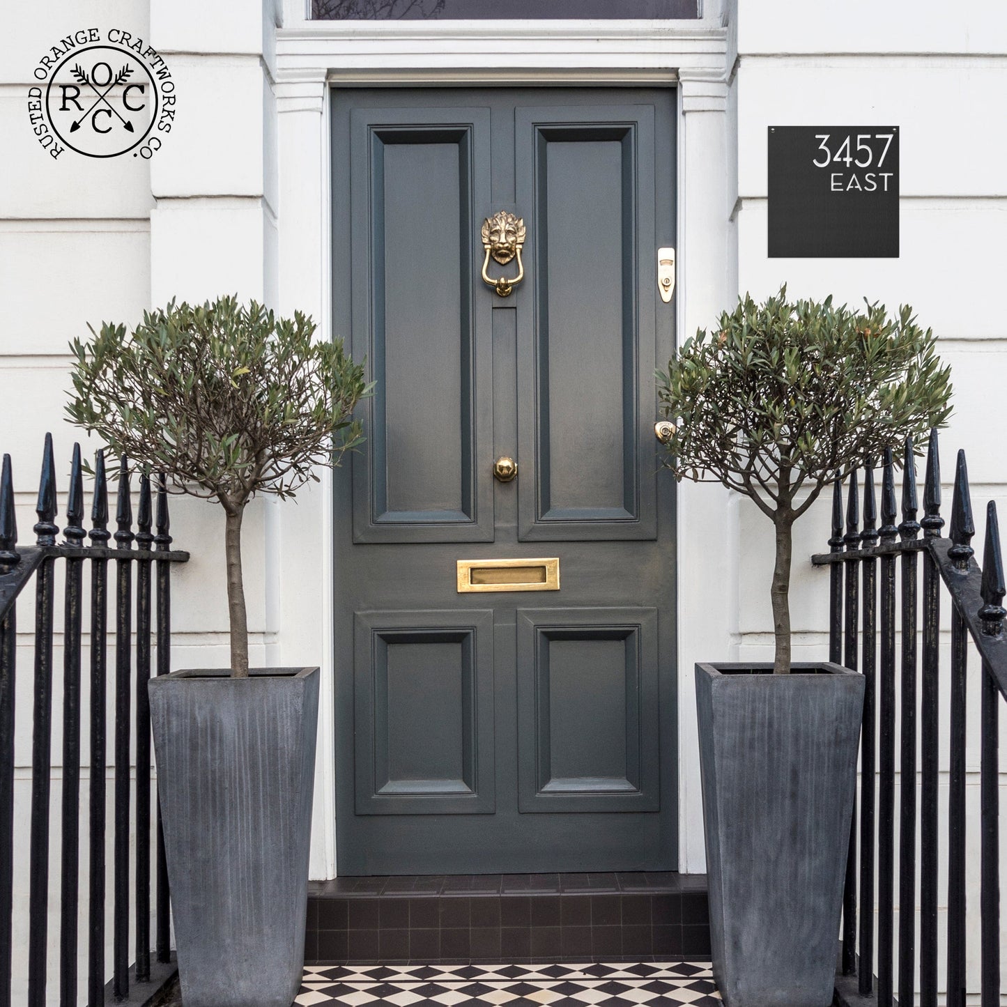 Hyde Address Plaque - House Number Address Sign Decor for Front Door